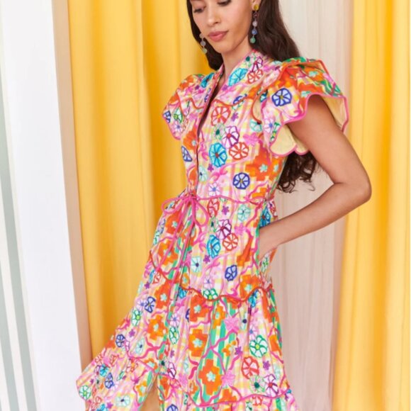 CeliaB Baba Voyager Print Midi Dress XS - Brand New - Picture 2 of 5